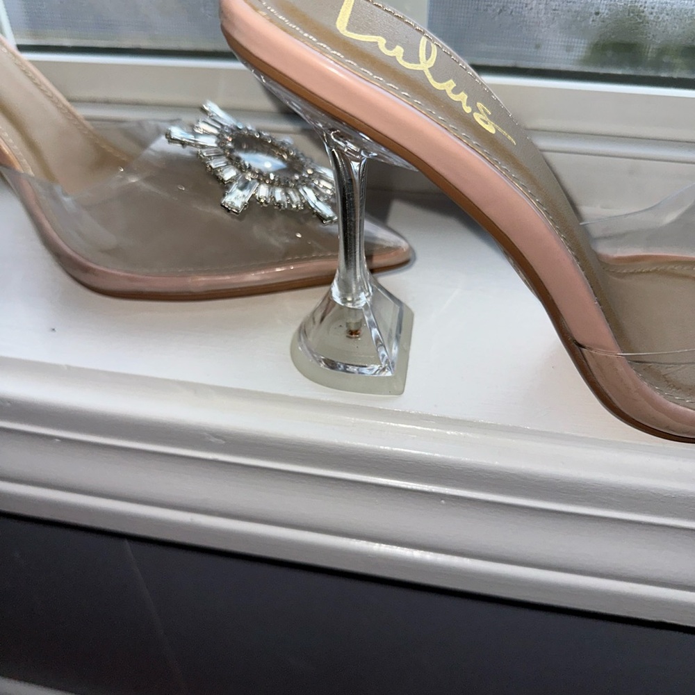Lulu's Crystal Embellished Clear Heels - Picture 4 of 7